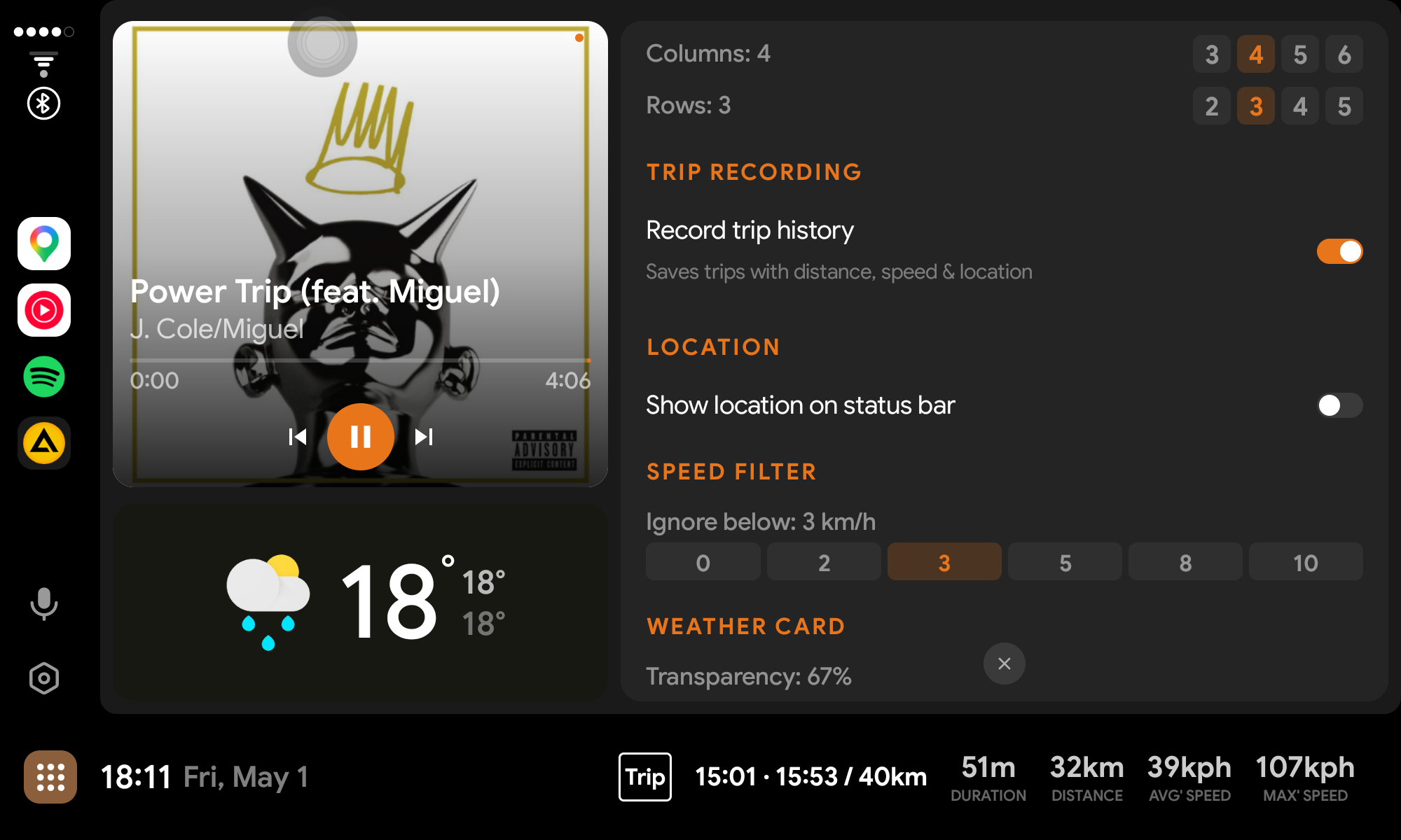Media player and weather